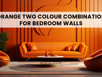 Orange Two Colour Combination for Bedroom Walls