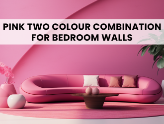 Pink Two Colour Combination for Bedroom Walls