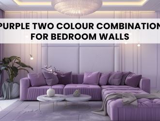 purple two colour combination for bedroom walls