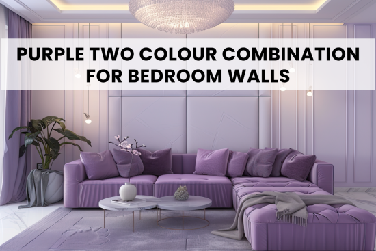 purple two colour combination for bedroom walls